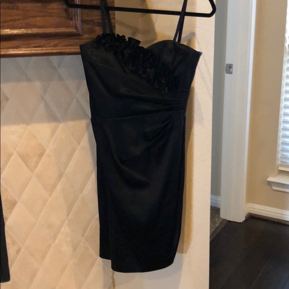 Strapless black dress